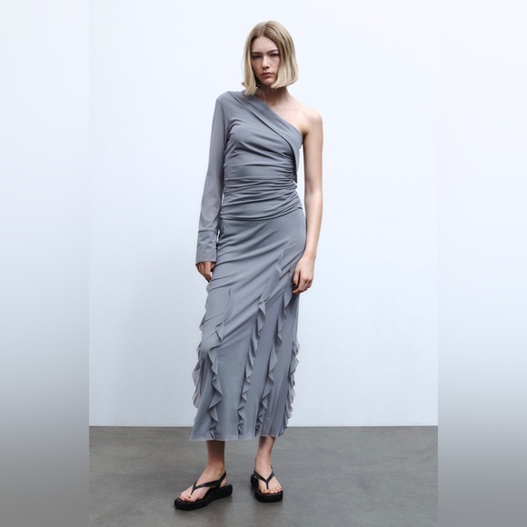 ZARA RUFFLED TULLE TOP AND RUFFLED TULLE SKIRT SET - Picture 7 of 7